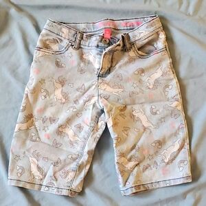 Girls Denim UNICORN SHORTS